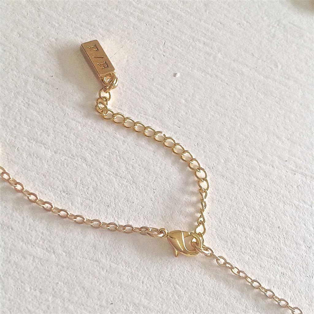 Salty Language Charm Necklace Gold clasp.
