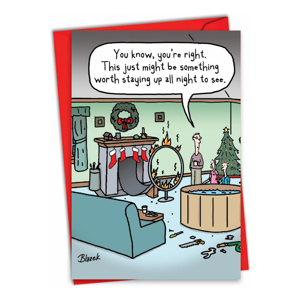 Santa Splash Christmas Card.