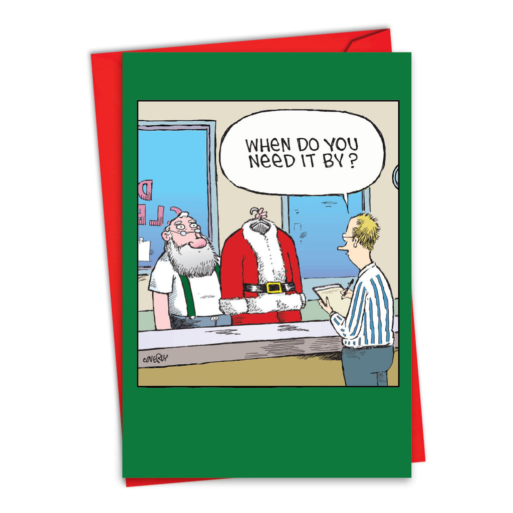Santa Suit Christmas Card.