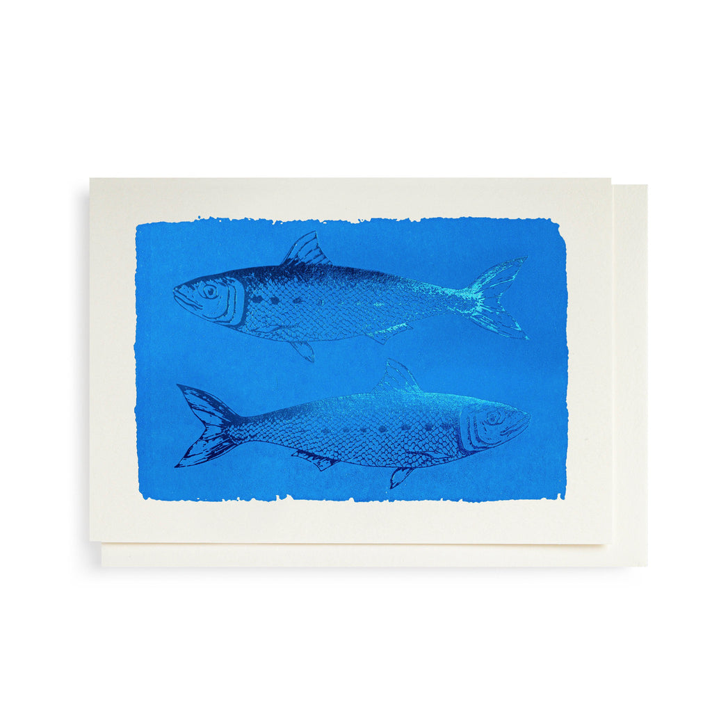 Sardines Blue Mini Card.