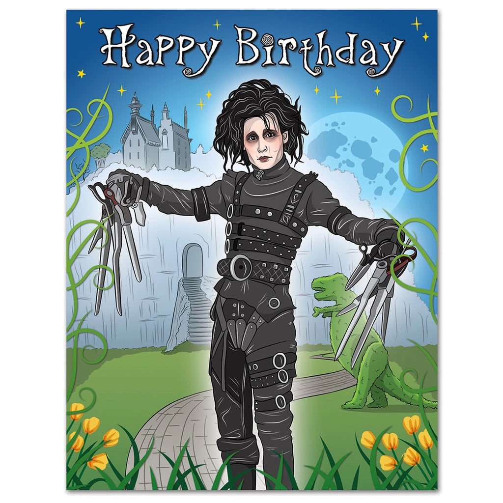 Scissorhands Birthday Card.