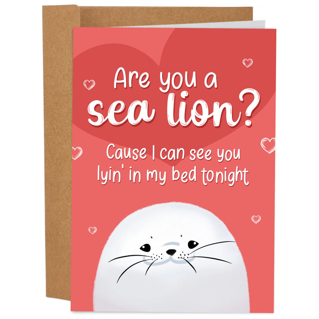 Sea Lion In My Bed Tonight Card.