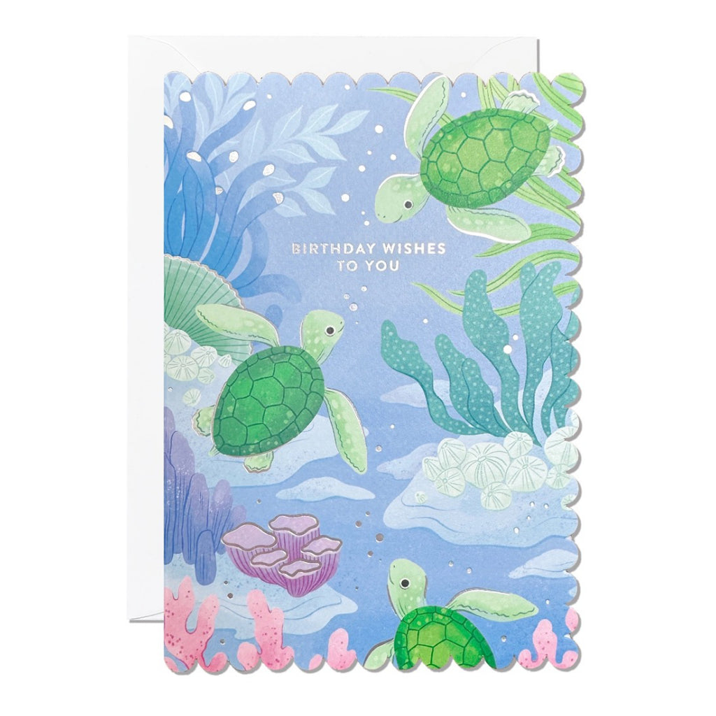 Sealife Birthday Wishes Card.