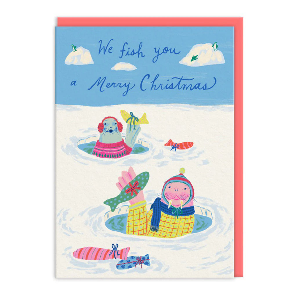 Seals Christmas Critters Card.