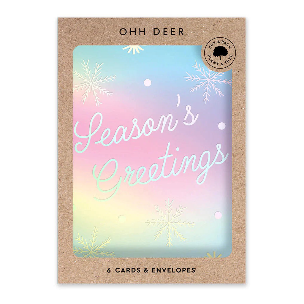 Seasons Greeting Holographic Card Set.