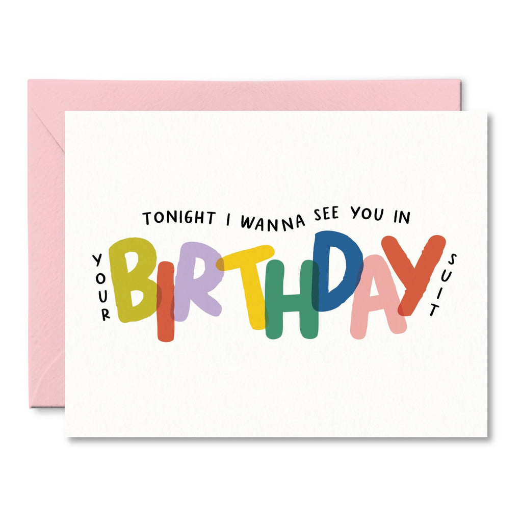 See You In Your Birthday Suit Card.