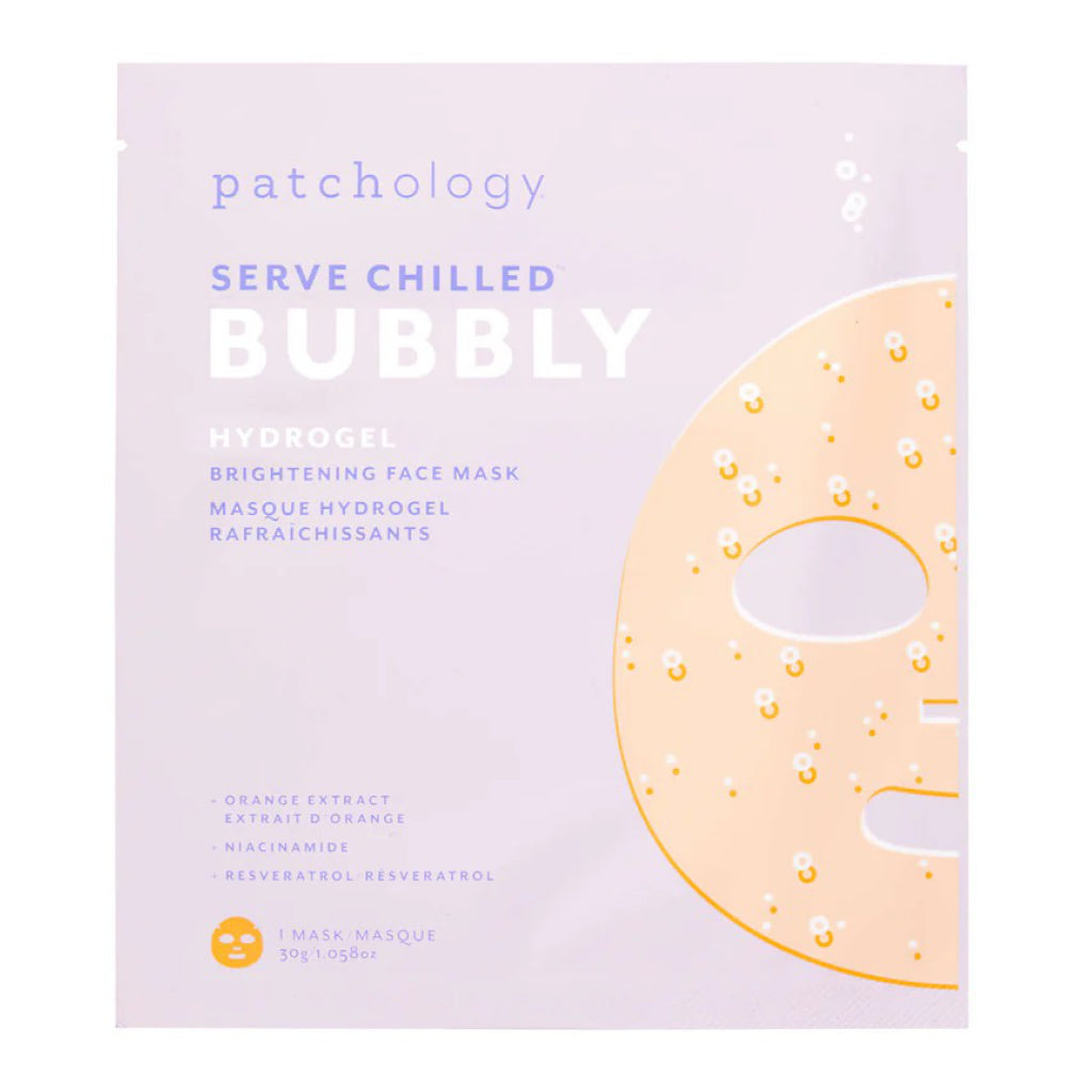 Serve Chilled Bubbly Brightening Hydrogel Mask.