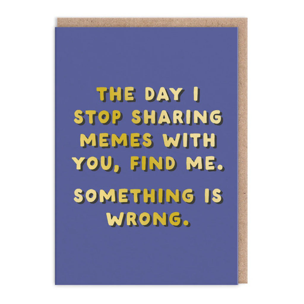 Sharing Memes Greeting Card.