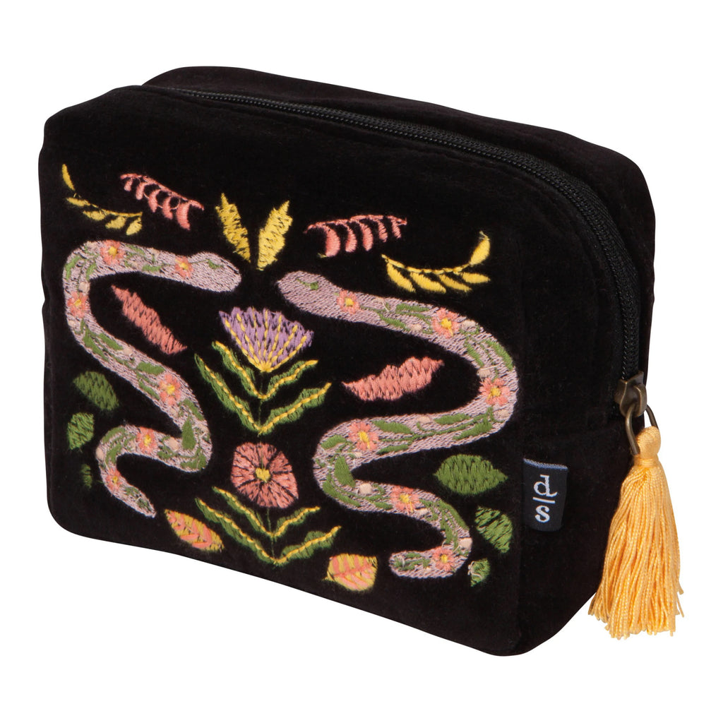 Side of Amulet Embroidered Pouch.