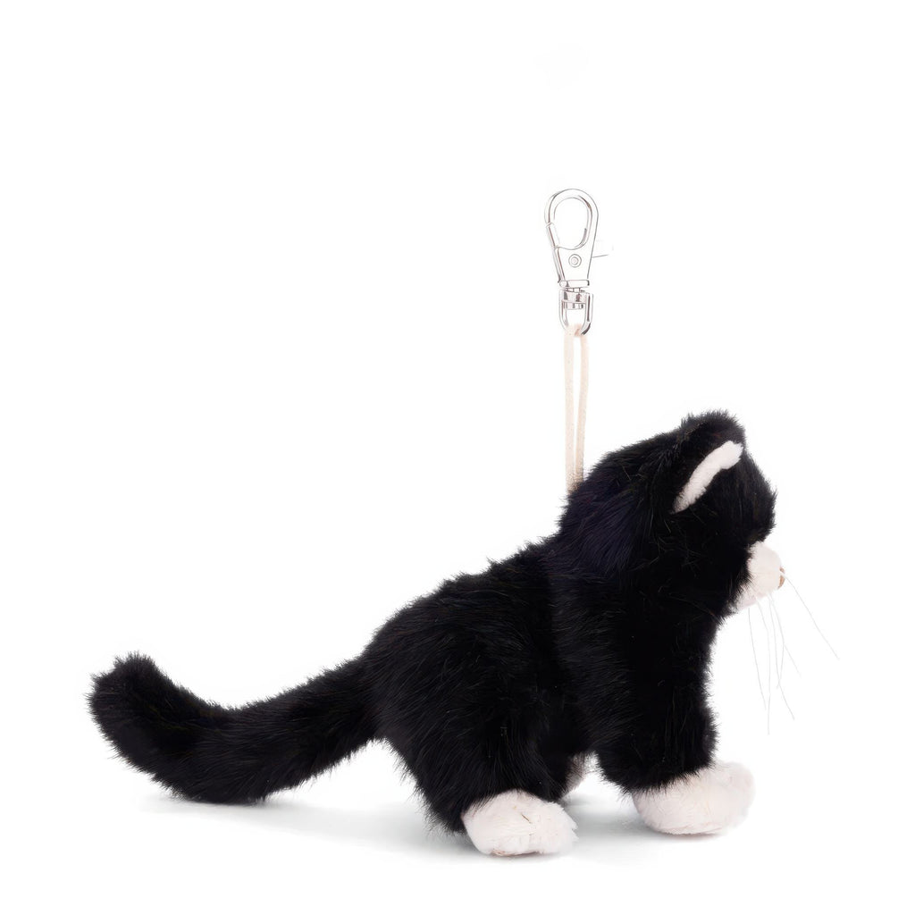 Side of Bambo Black Kitty Bag Charm.