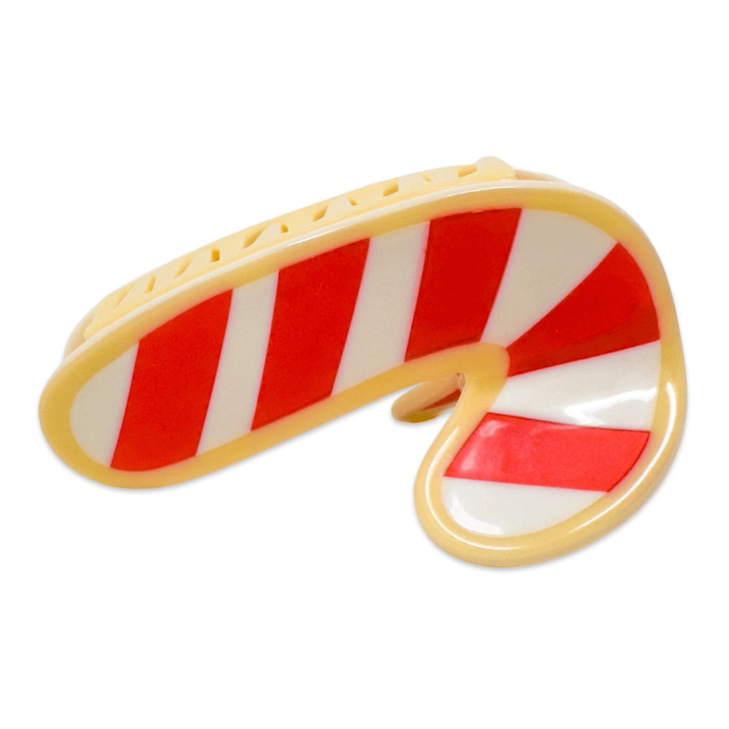 Side of Candy Cane Holiday Hair Claw.