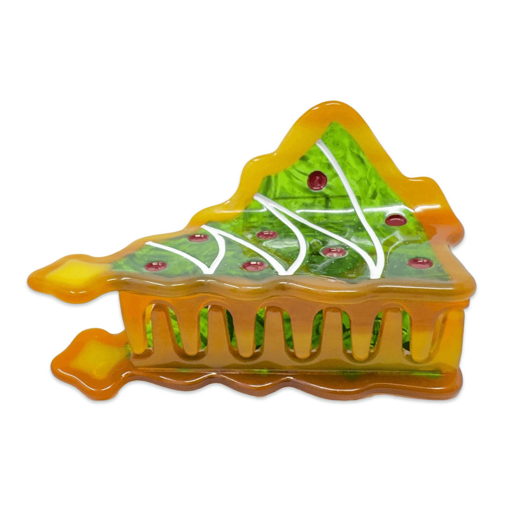 Side of Christmas Tree Holiday Hair Claw.