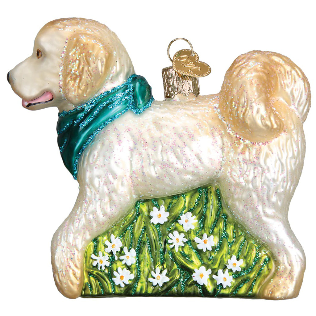 Side of Doodle Dog Ornament.