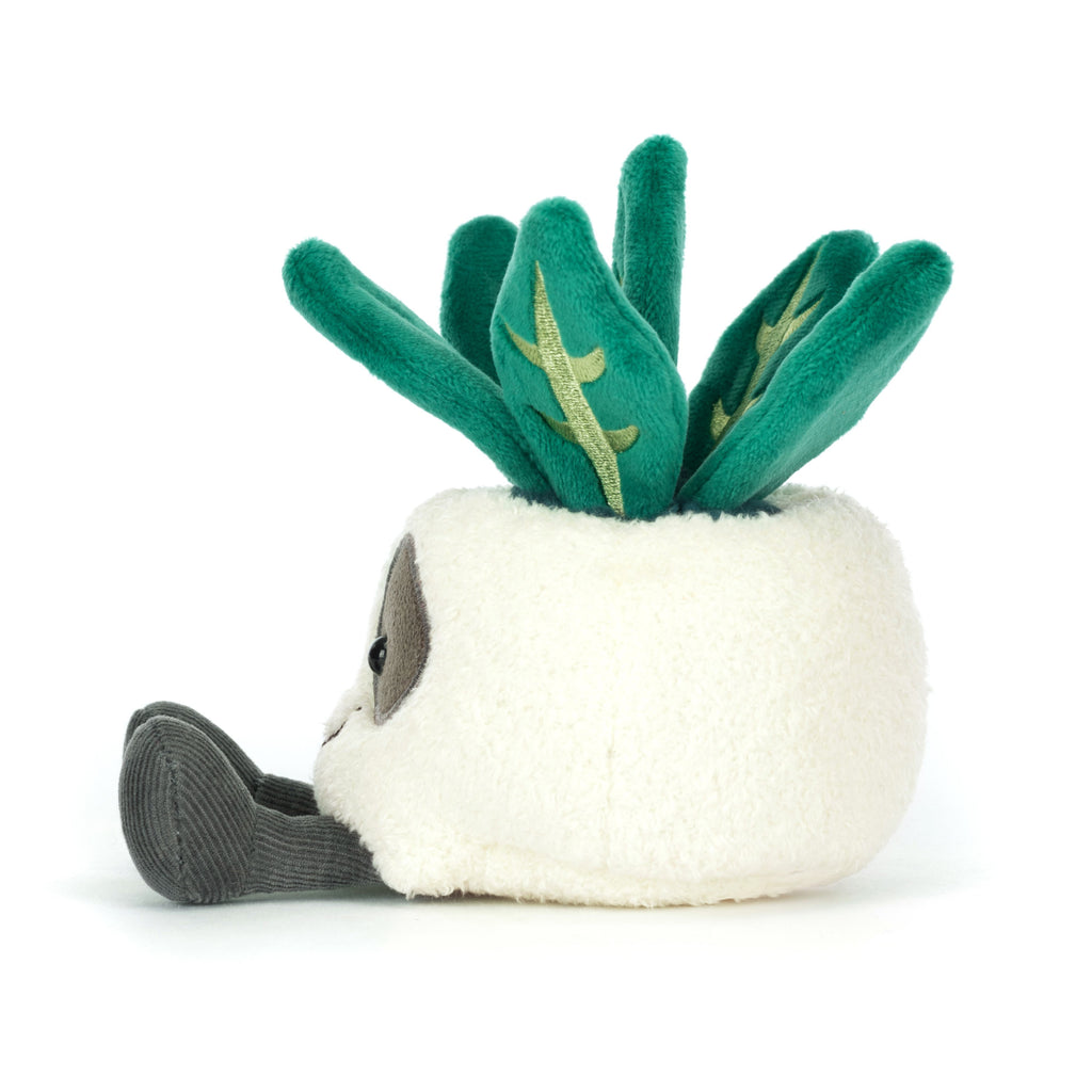 Side of Jellycat Amuseables Skull Planter.