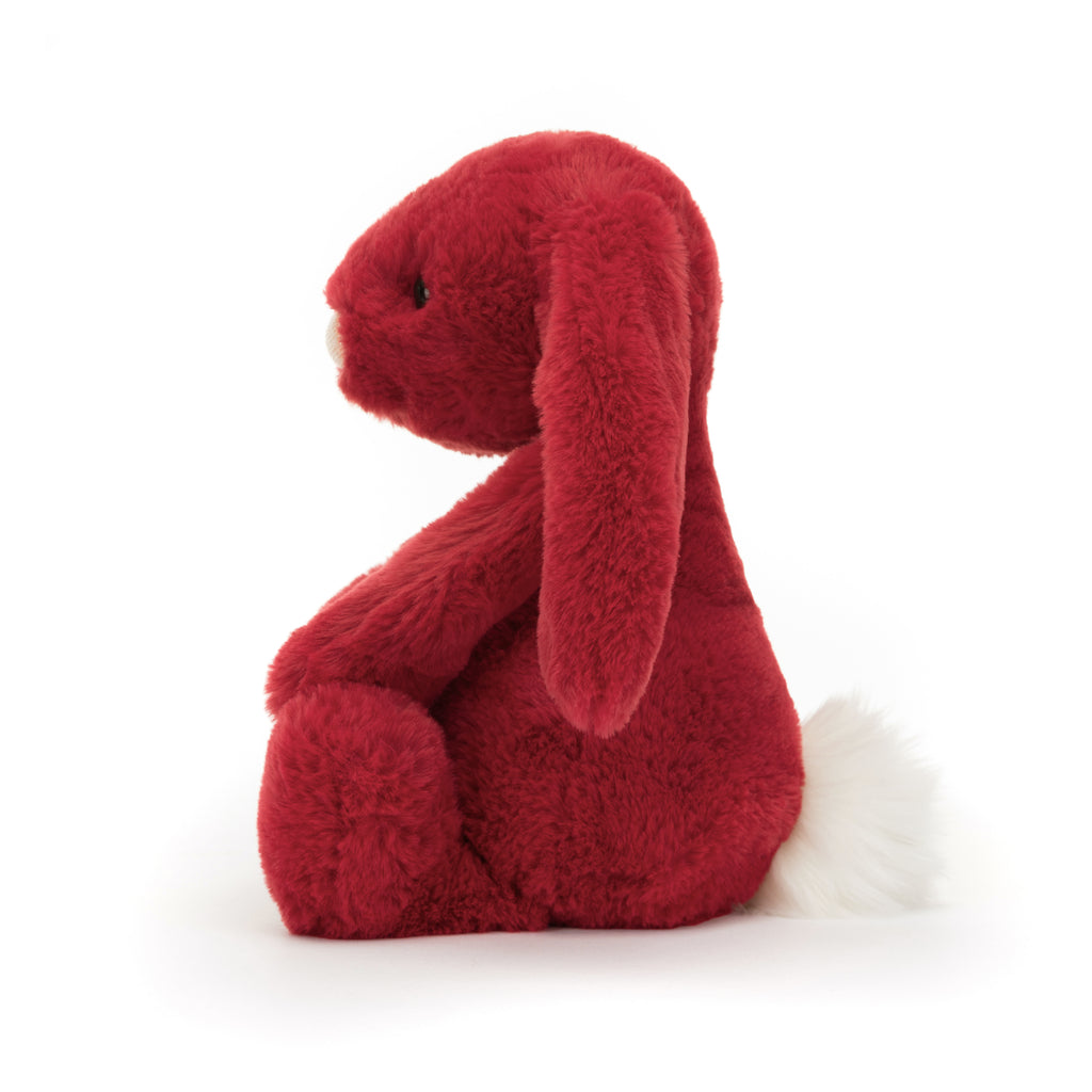 Side of Jellycat Bashful Luxe Bunny Scarlett Huge.