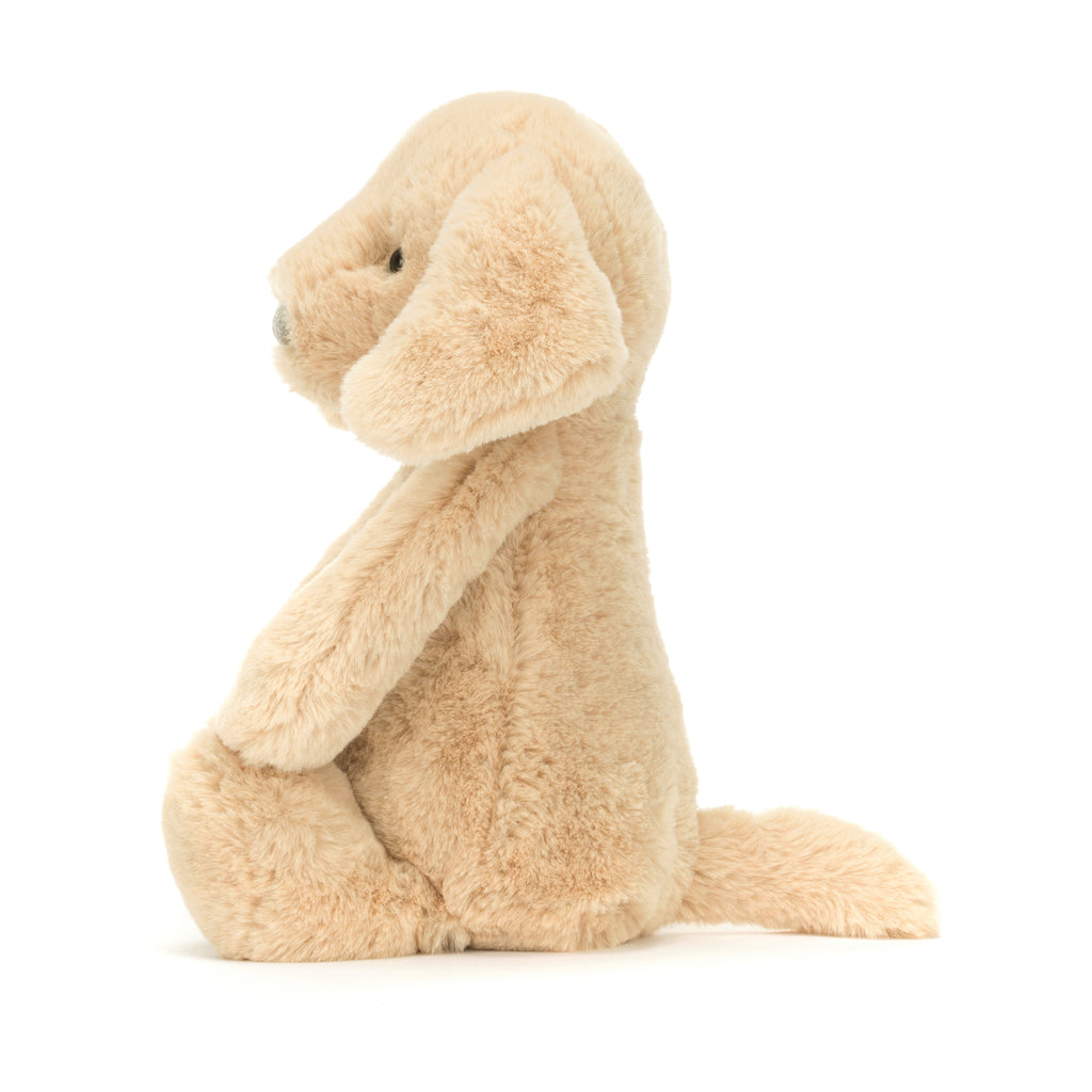 Side of Jellycat Bashful Luxe Puppy Jellycat Orlando Original.