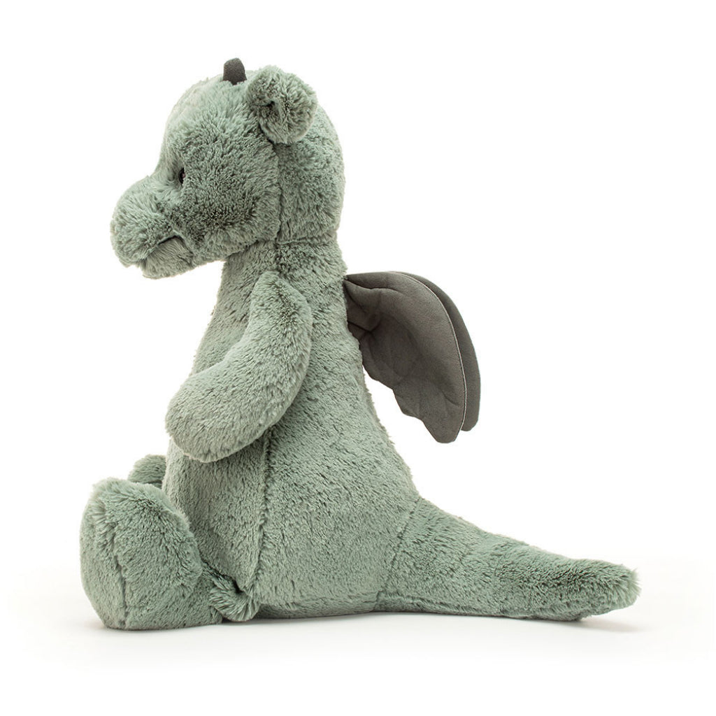 Side of Jellycat Bashful Medium Dragon.