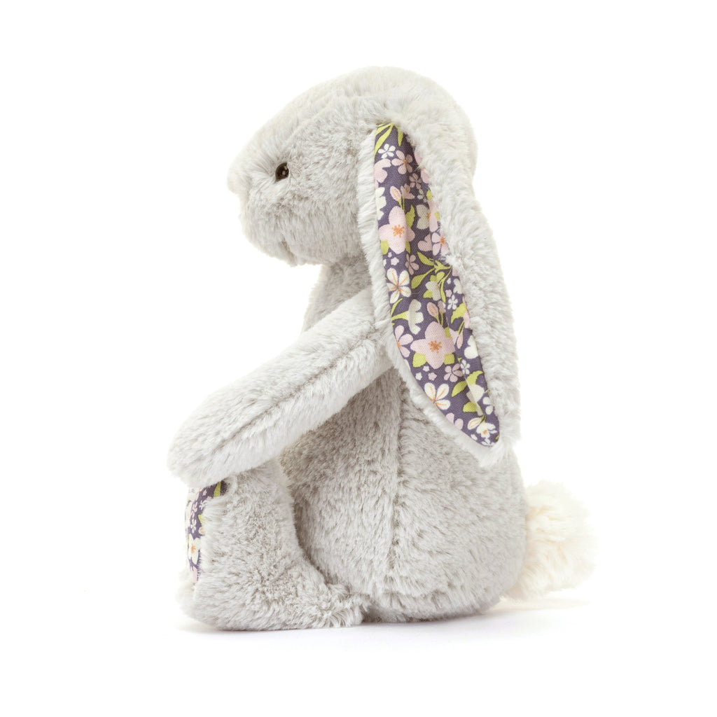 Side of Jellycat Blossom Silver Bunny 'Bloom' Little.