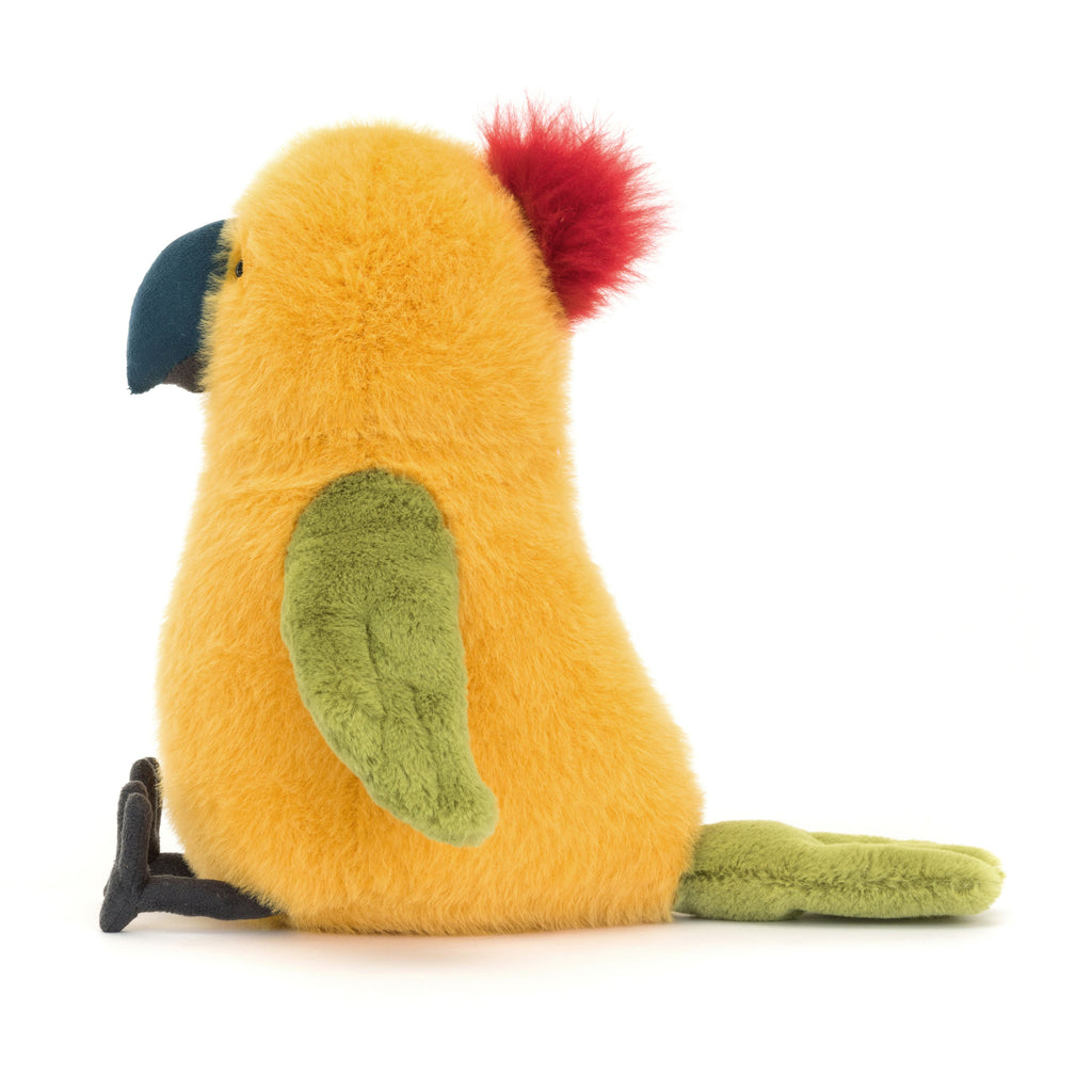 Side of Jellycat Budgeby Parrot.
