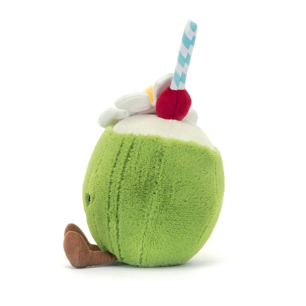 Side of Jellycat coconut.
