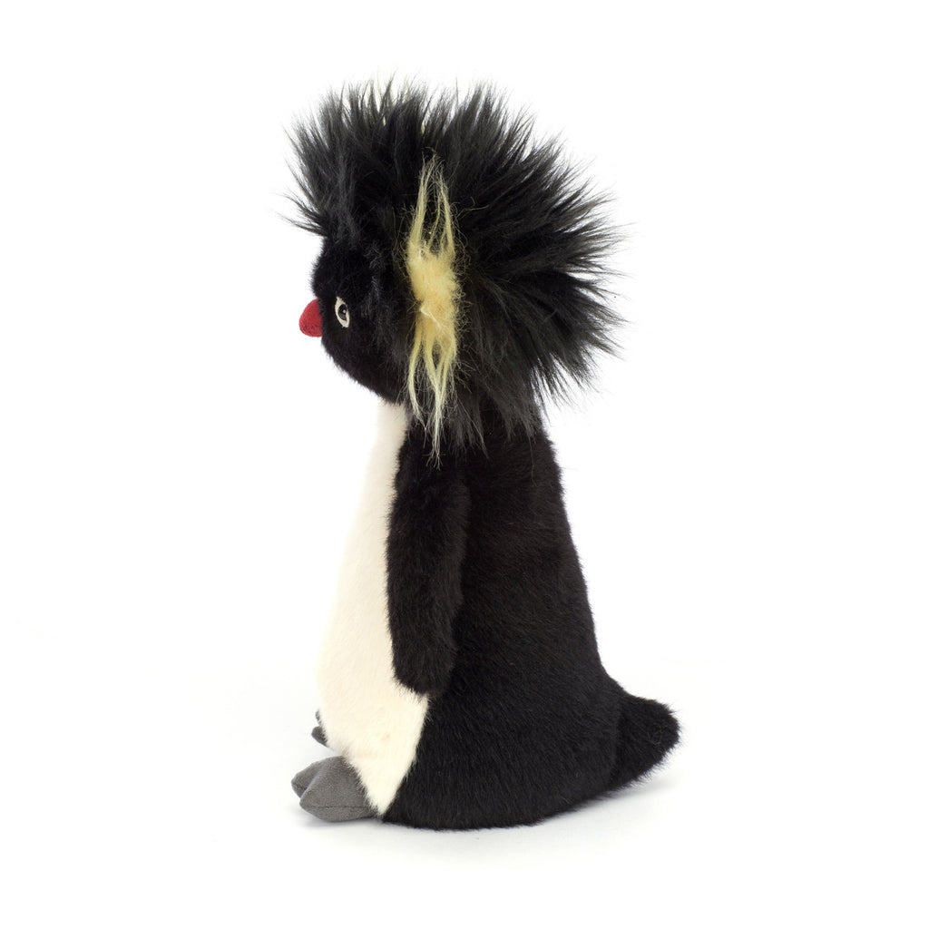 Side of Jellycat Ronnie Rockhopper Penguin.