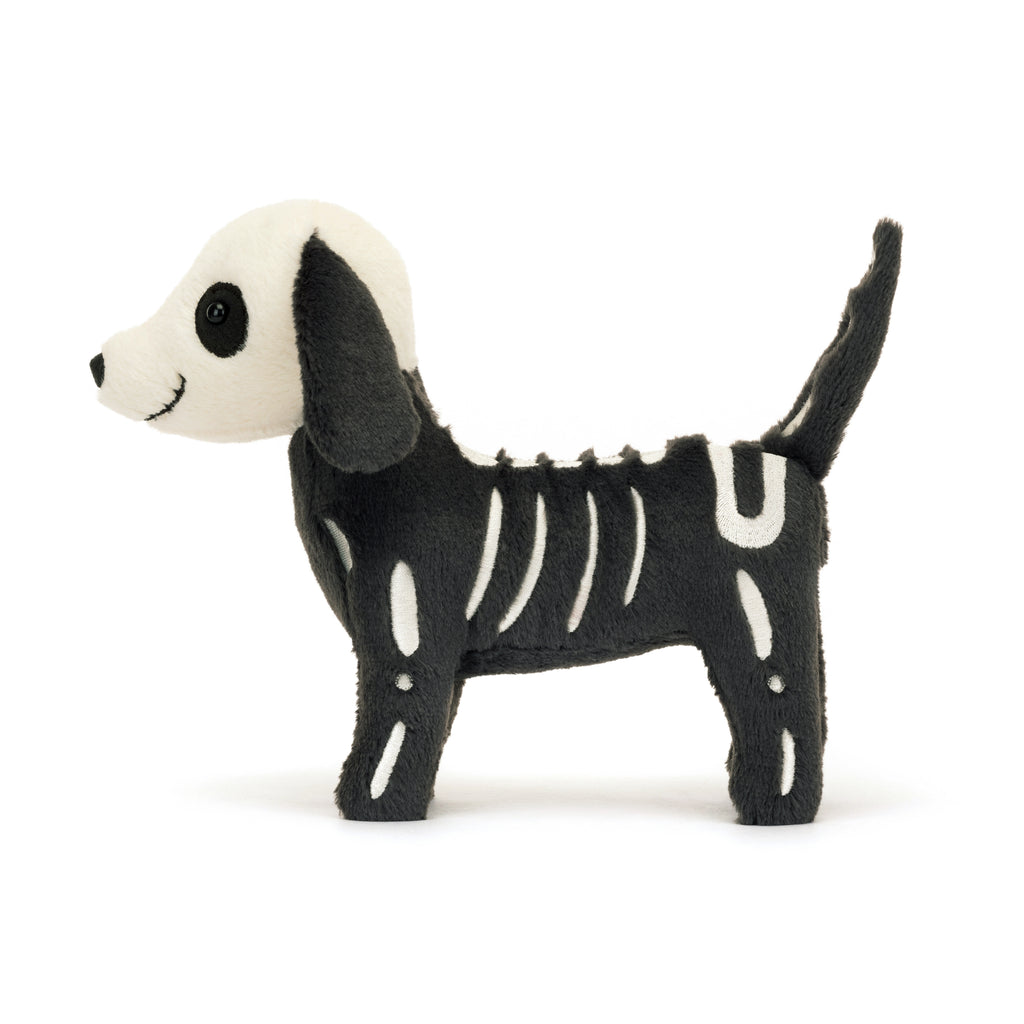 Side of Jellycat Skeledog Dan.