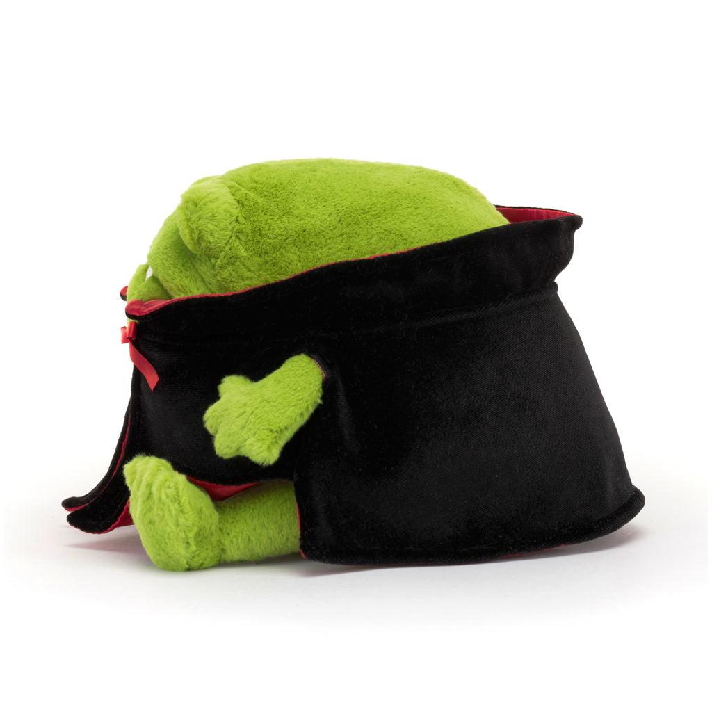 Side of Jellycat Vampire Ricky Rain Frog.