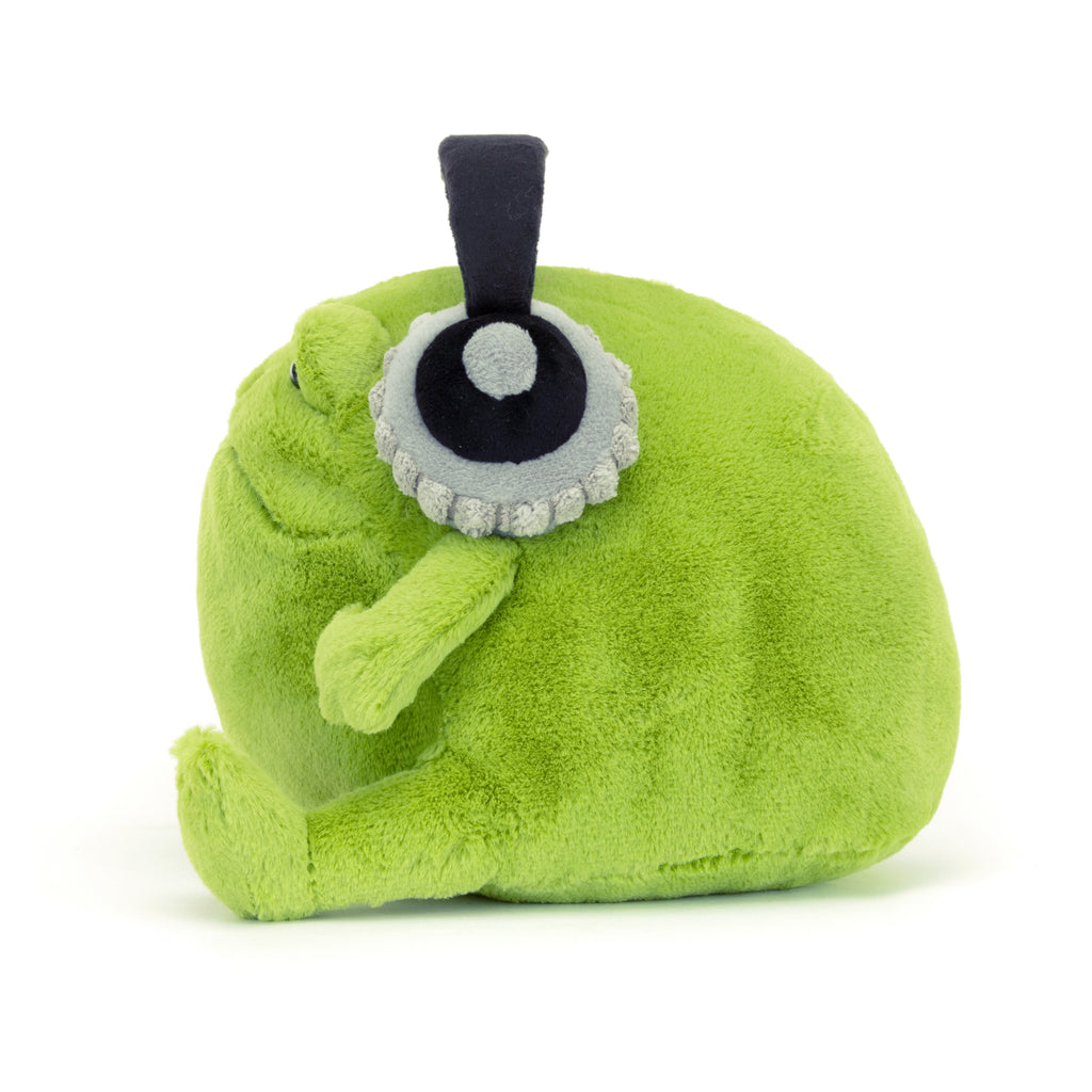 Side of Ricky Rain Frog Headphones.