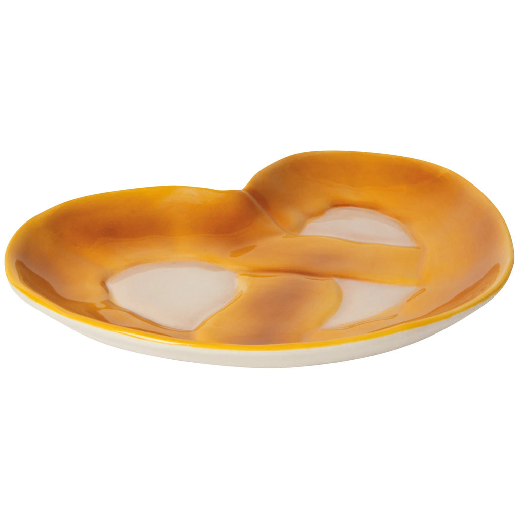 Side of Shaped Dish Pretzel.