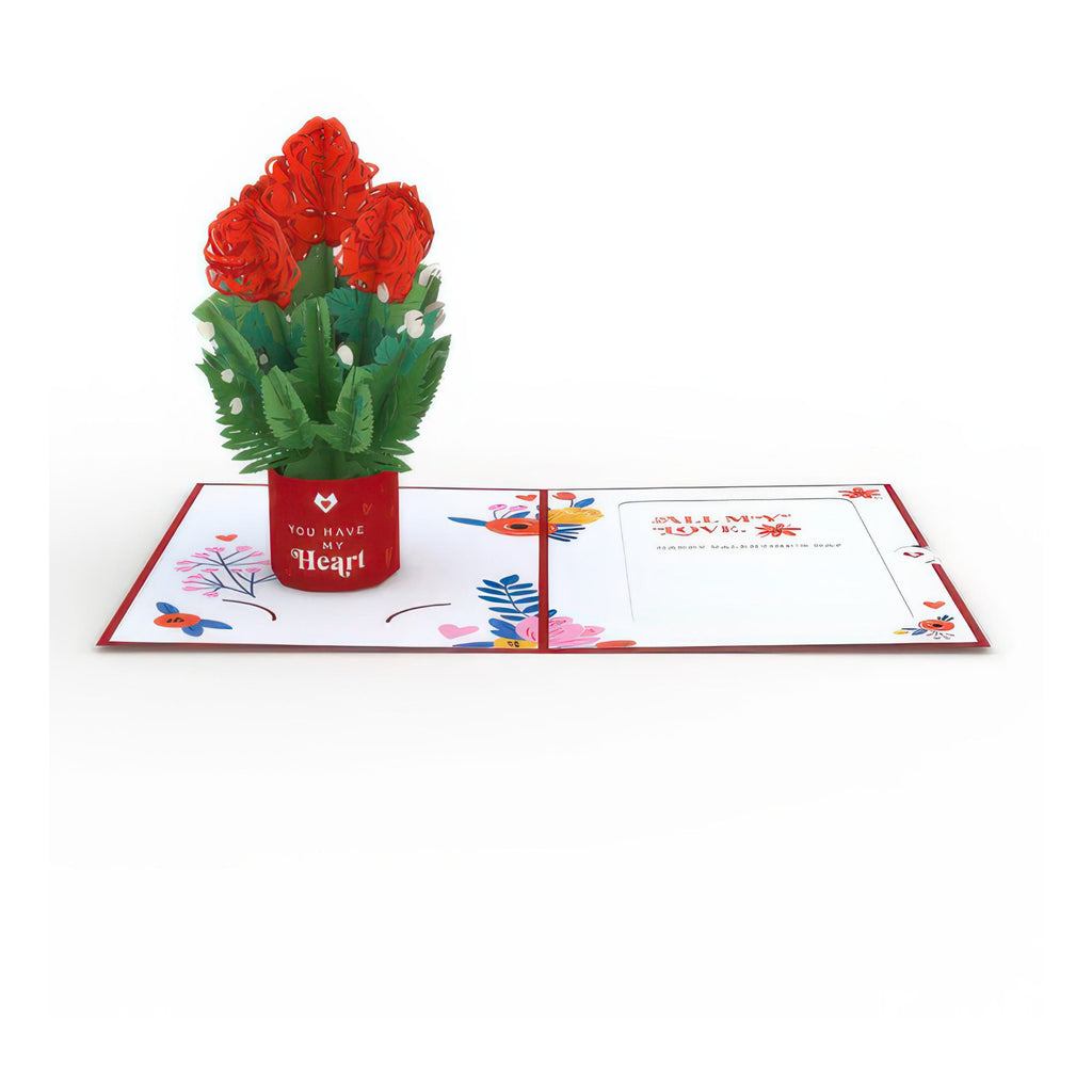 Side of You Have My Heart Card With Mini Bouquet.