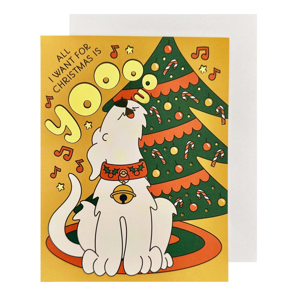 Singing Dog Christmas Card.