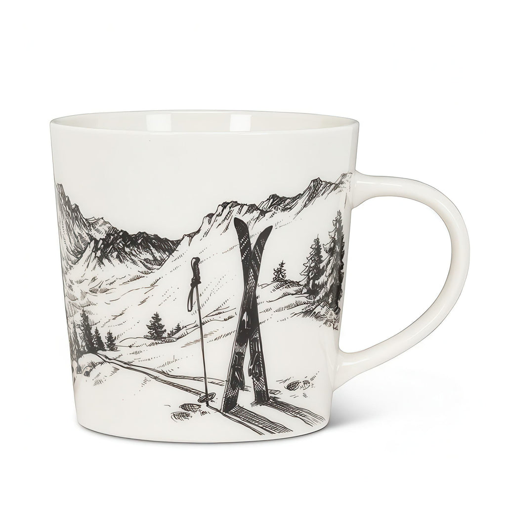 Ski Scenery Sketch Mug.