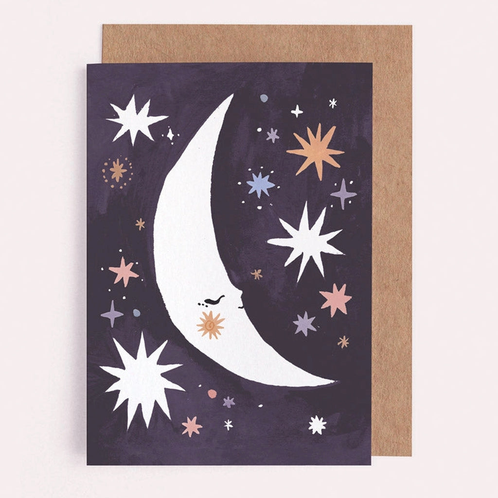 Sleeping Moon Mini Card.