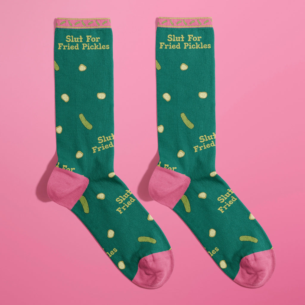 Slut For Fried Pickles Socks - separate.