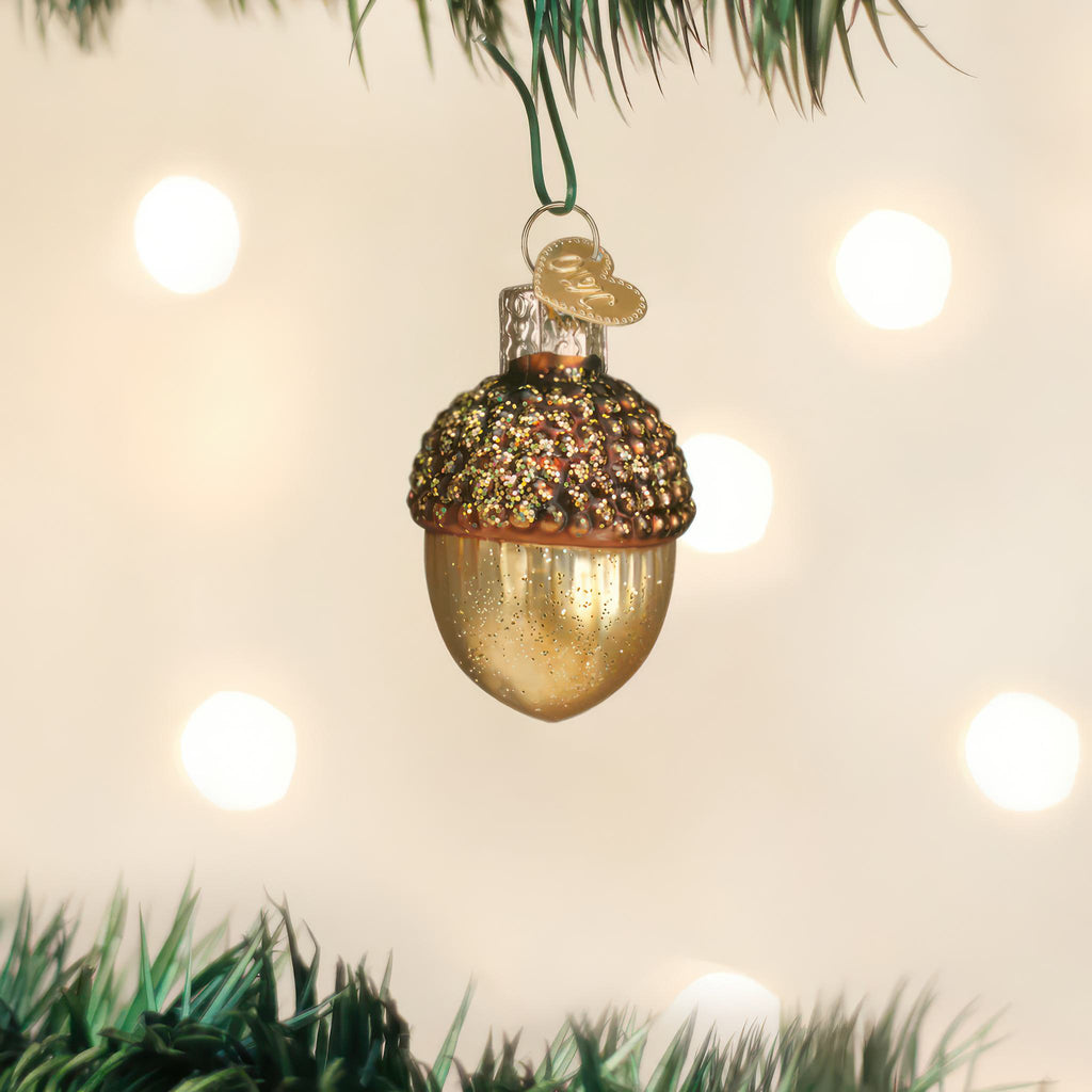 Small Acorn Ornament in tree.
