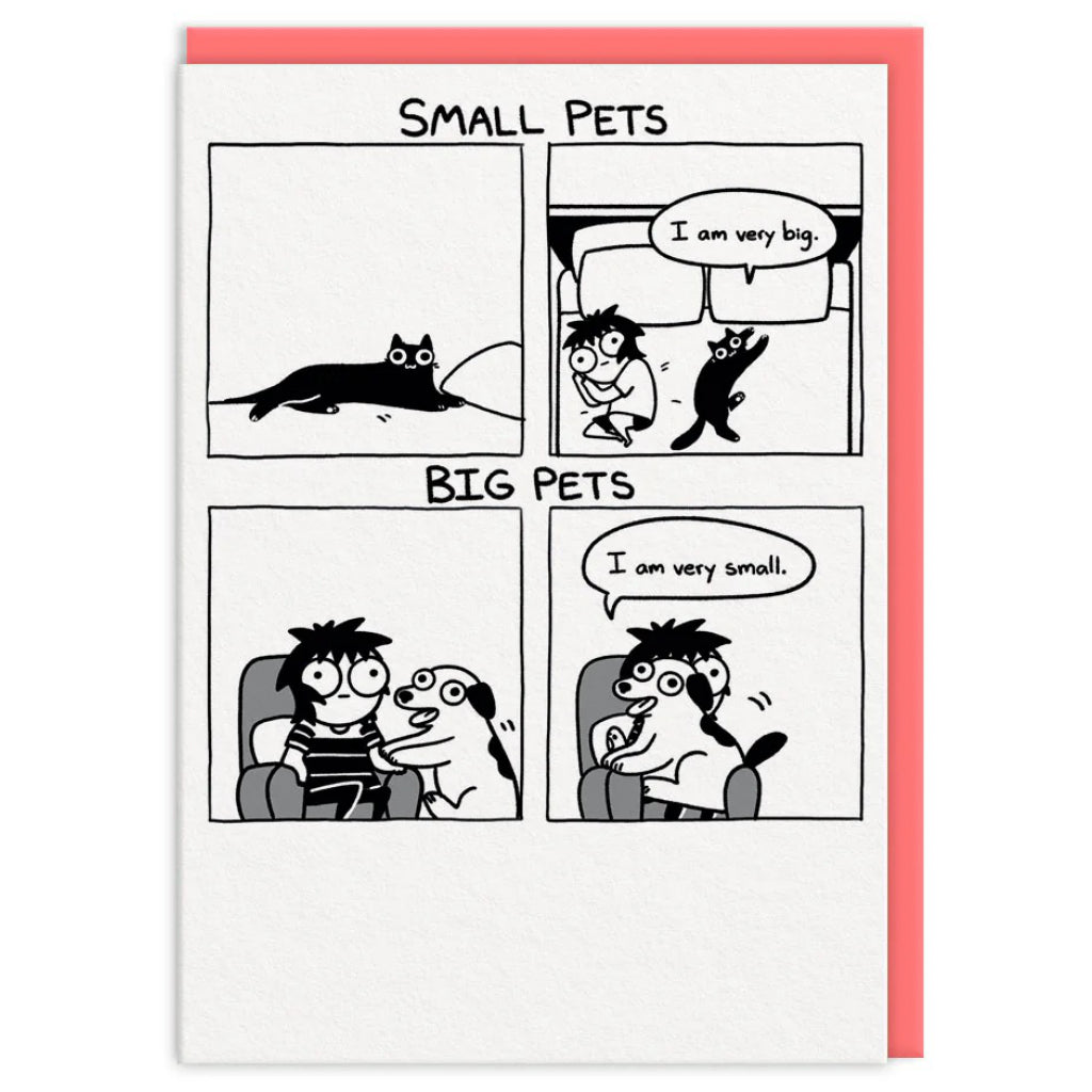 Small Pets Big Pets Greeting Card.