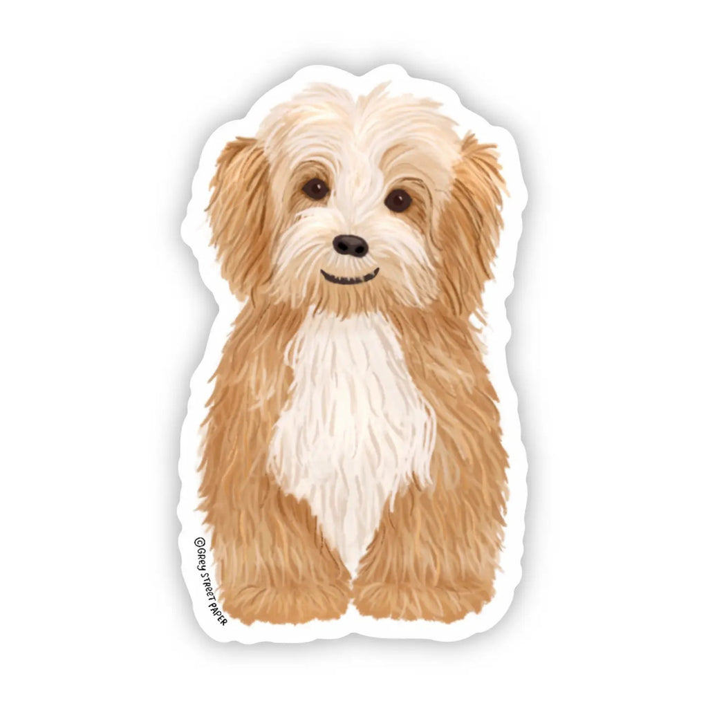 Smiling Dog Sticker.