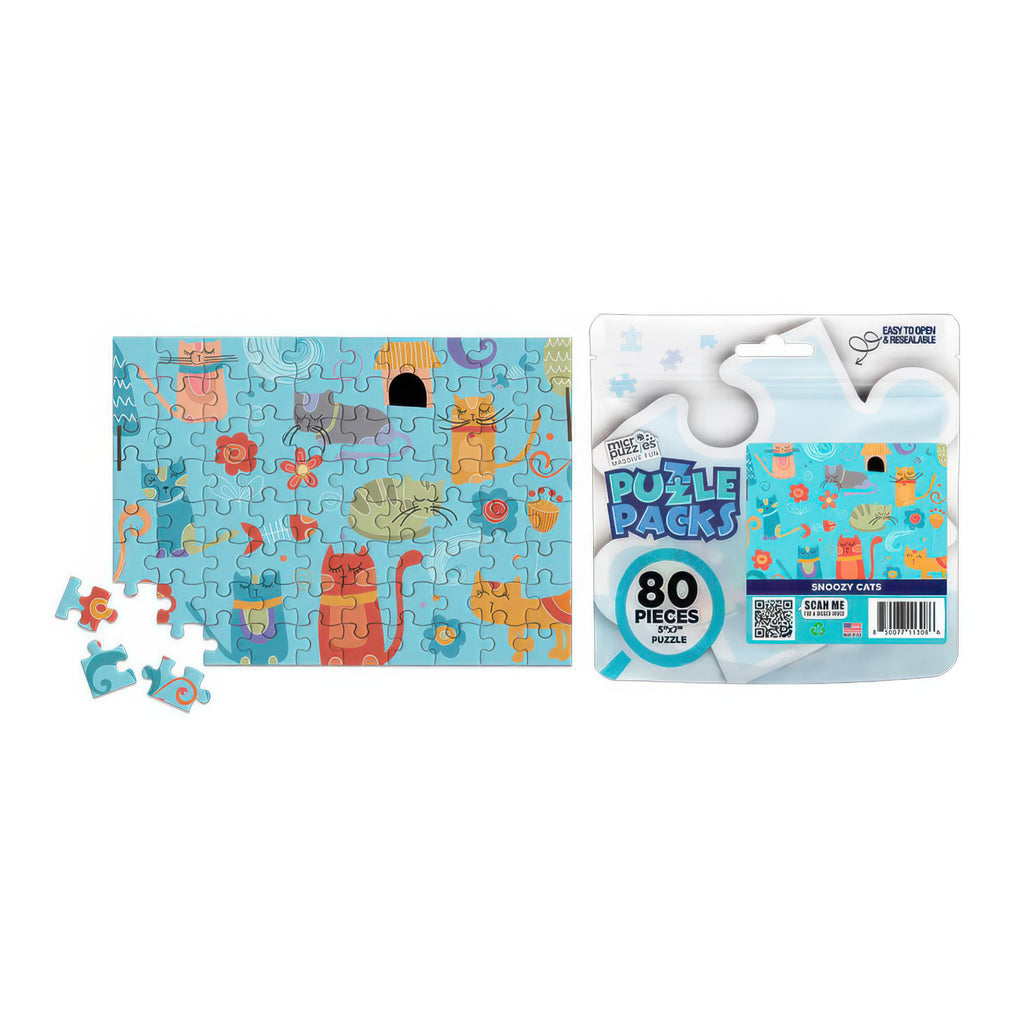 Snoozy Cats Puzzle Pack packaging.