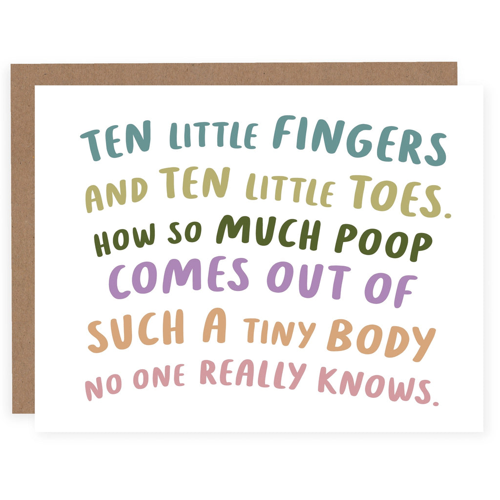 So Much Poop Funny Baby Card.