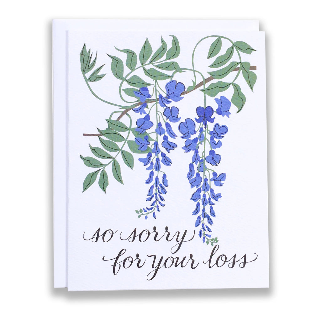 So Sorry For Your Loss Wisteria Card.