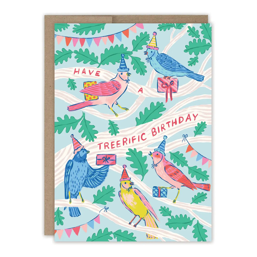 Songbirds Have A Tree-Rific Birthday Card.