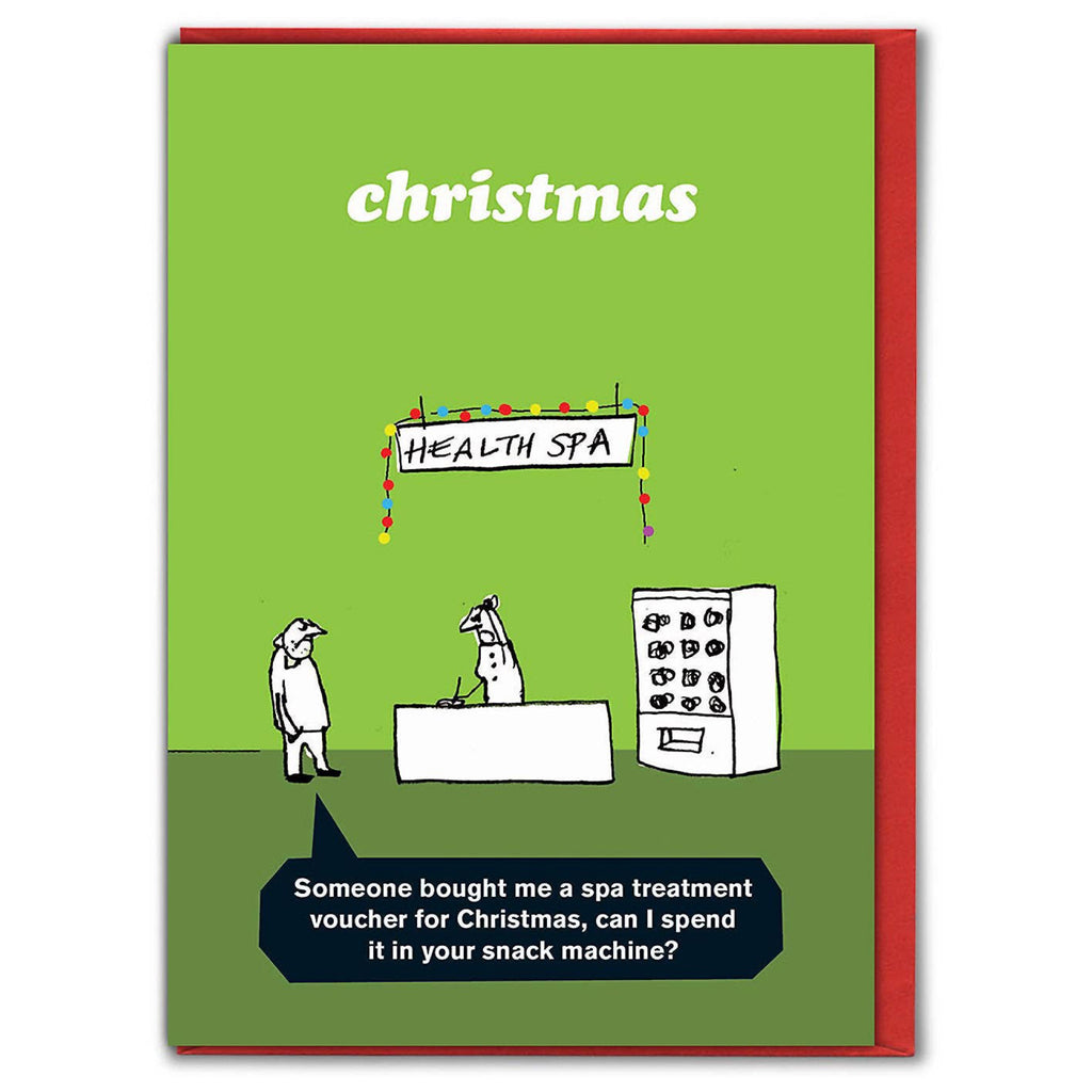 Spa Voucher Christmas Card.