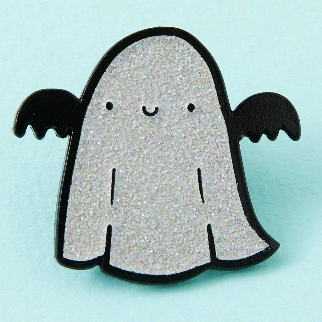 Sparkle Ghost Enamel Pin.