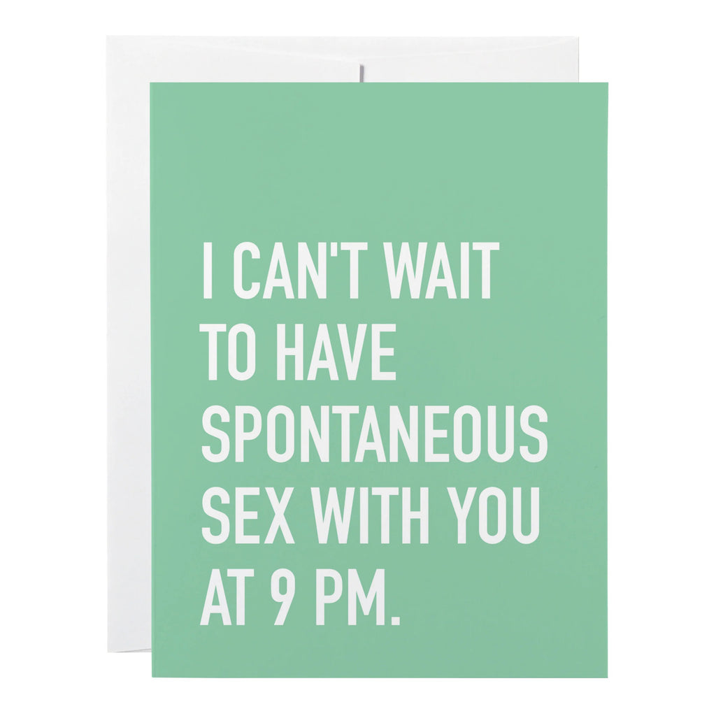 Spontaneous Sex Card.