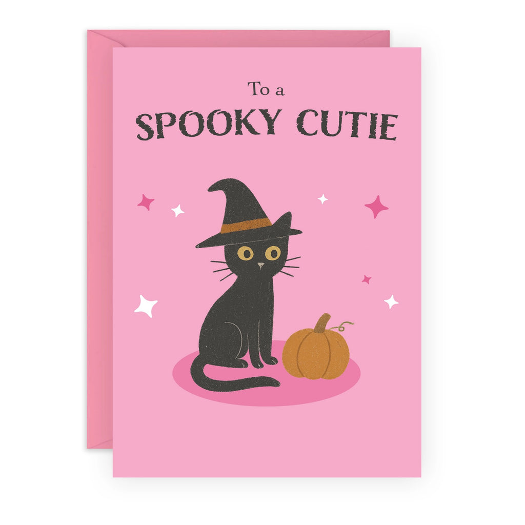 Spookie Cutie Cat Halloween Card.
