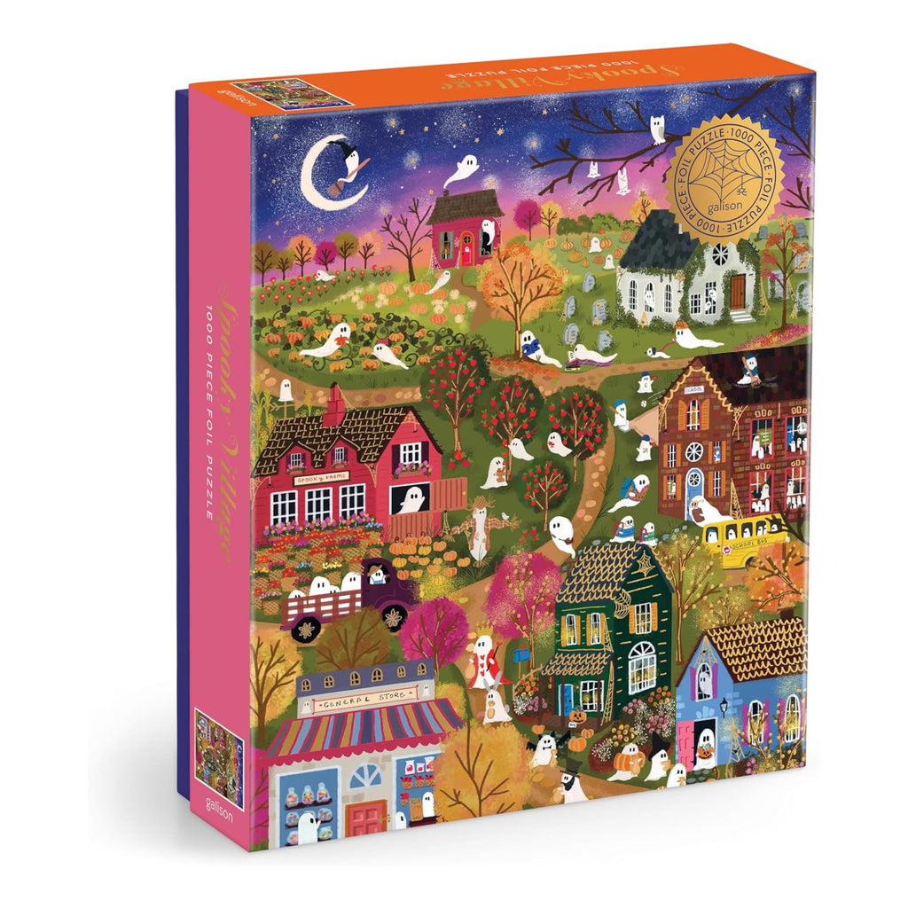 Spooky Village 1000 Piece Foil Puzzle packaging.