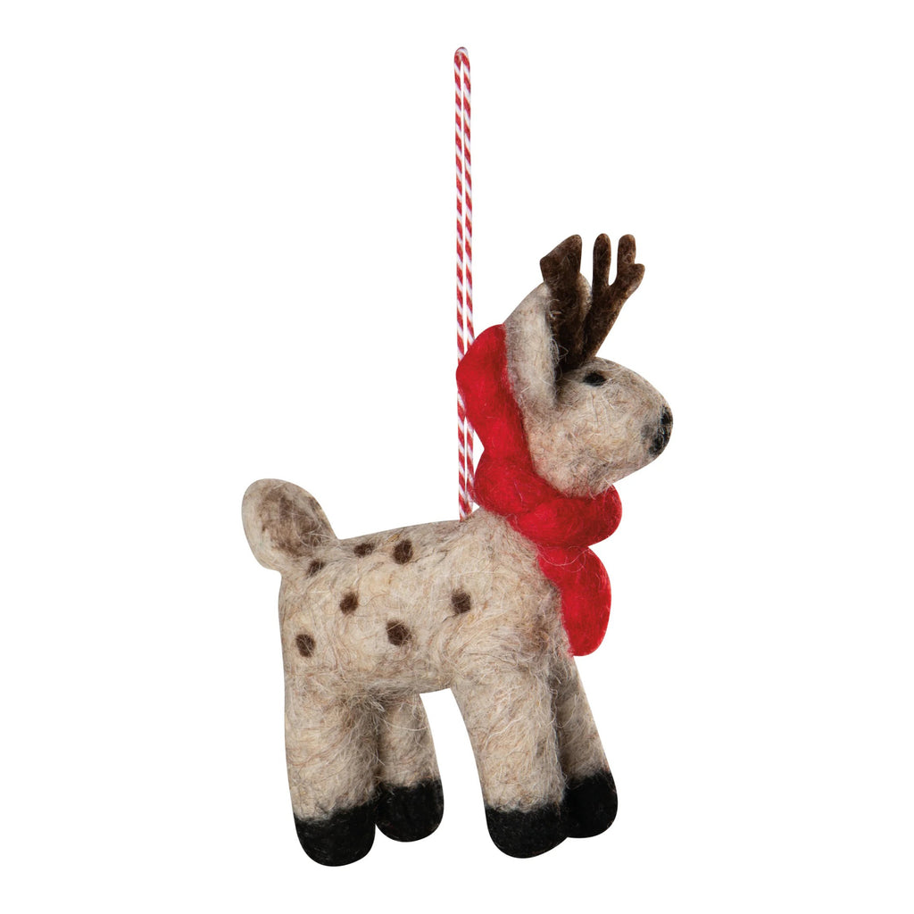 Spotted Ornament Felt Arctic Deer.