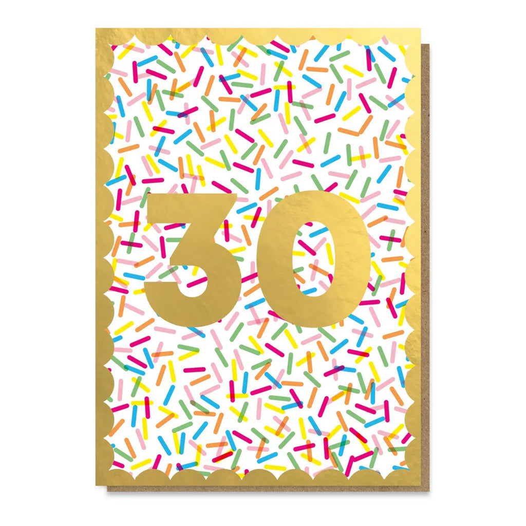 Sprinkles 30th Birthday Card.