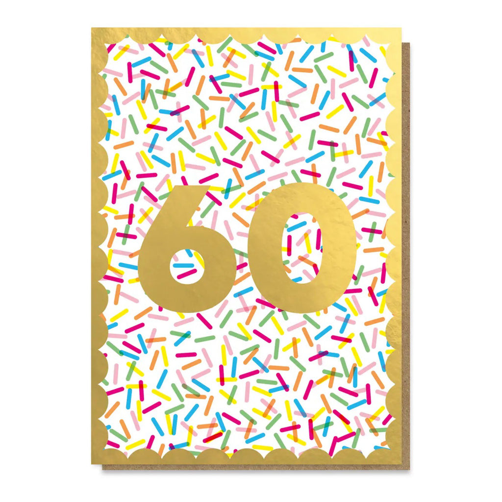 Sprinkles 60th Birthday Card.