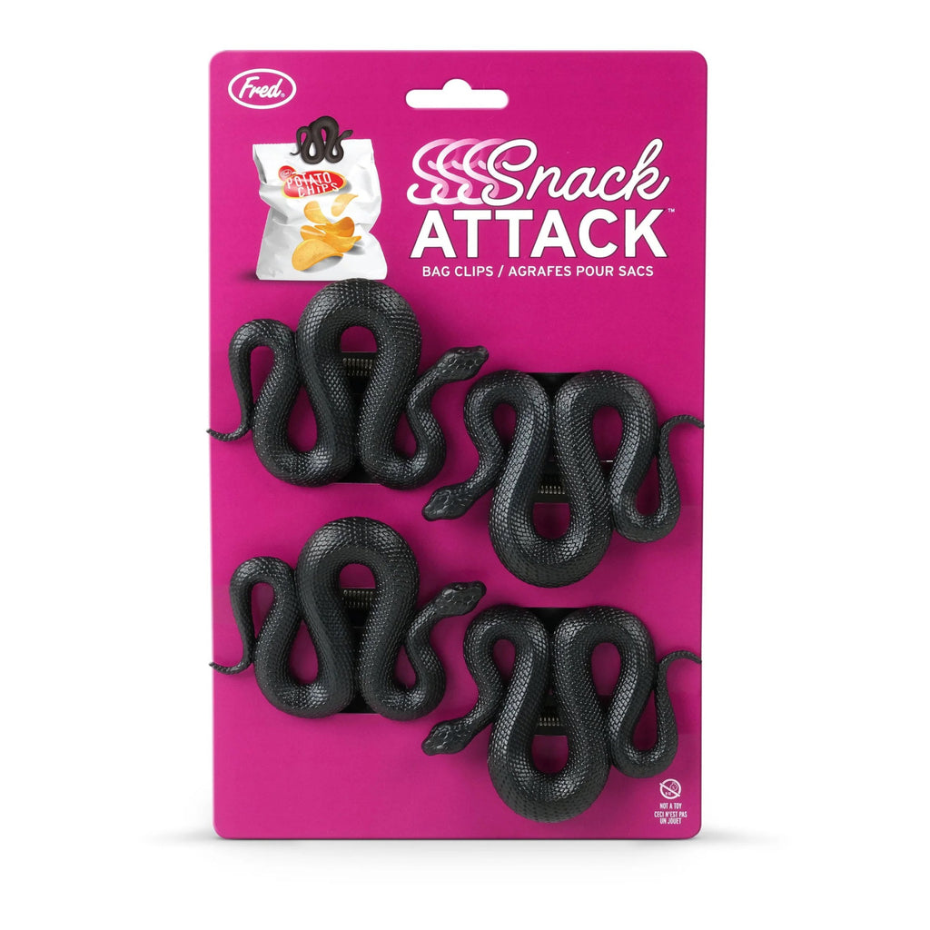 Ssssnack Attack Bag Clips packaging.